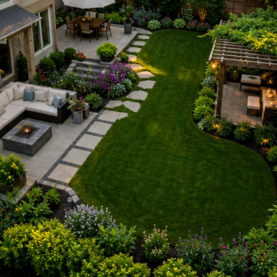 AI Garden Design Free layout idea
