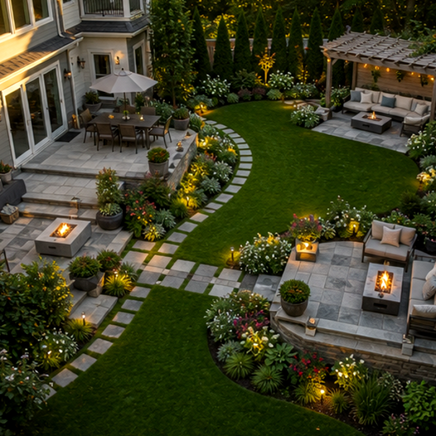 AI Garden Design layout idea