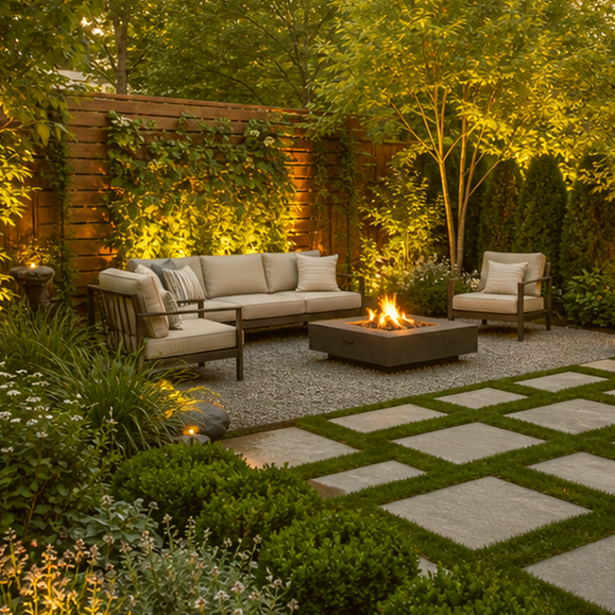 AI Garden Design lighting idea