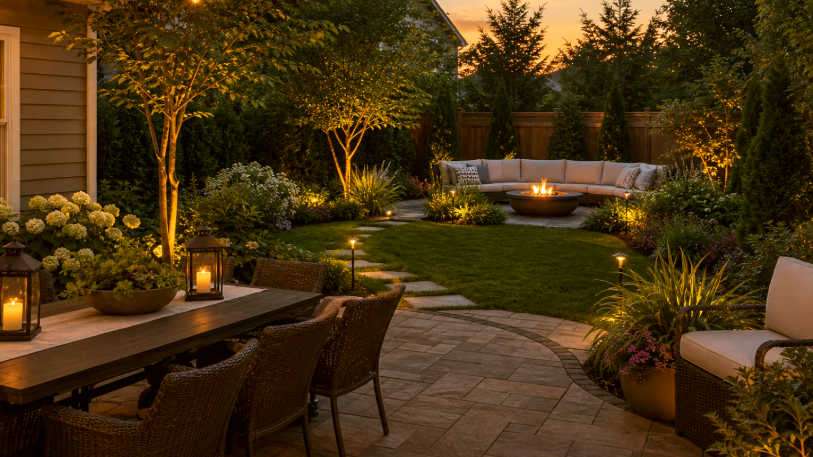 Backyard Design Ideas lighting idea