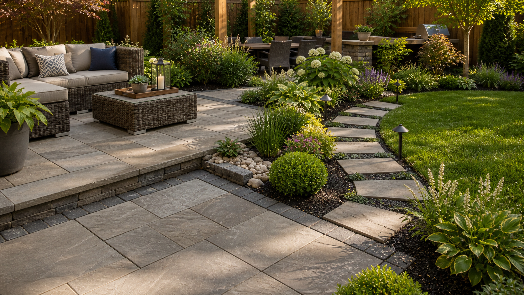 Backyard Design Ideas materials and planting
