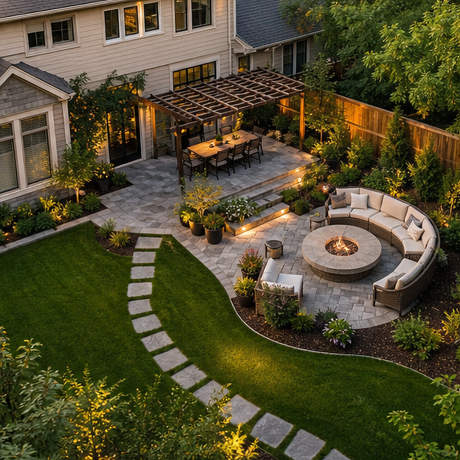 Backyard Garden Ideas Tool in a real setting