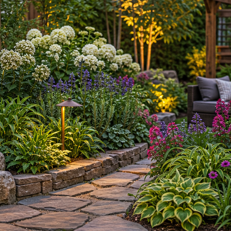 Backyard Garden Ideas planting and material detail
