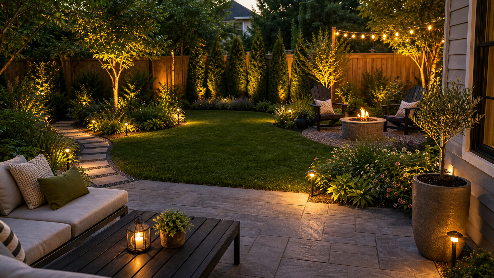 Backyard Garden Ideas lighting idea