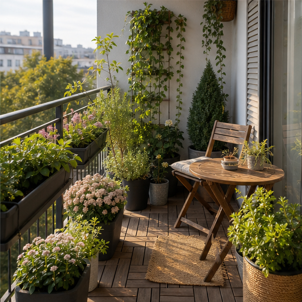 Balcony Garden Ideas layout view