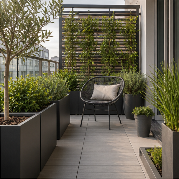 Balcony Garden Ideas modern lines