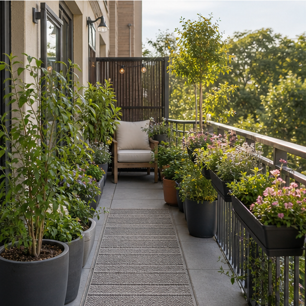 Balcony Garden Ideas pathway view