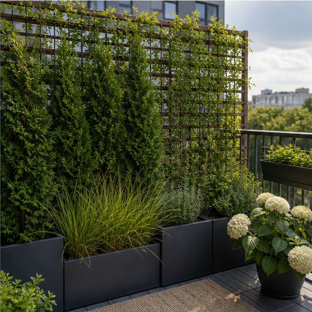 Balcony Garden Ideas privacy edge