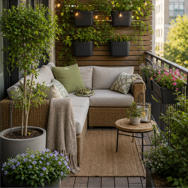 Balcony Garden Ideas seating area