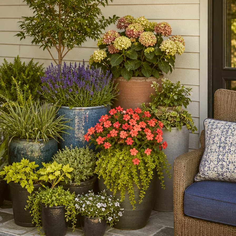 Container Gardening Ideas lighting idea