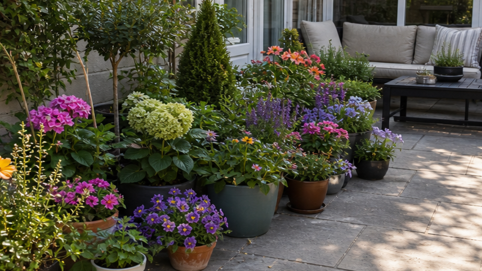 Container Gardening Ideas with potted plant accents