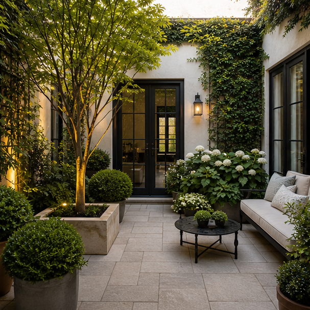 Courtyard Garden Ideas yard setting