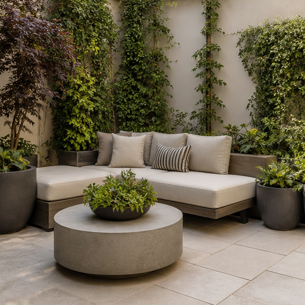Courtyard Garden Ideas seating area