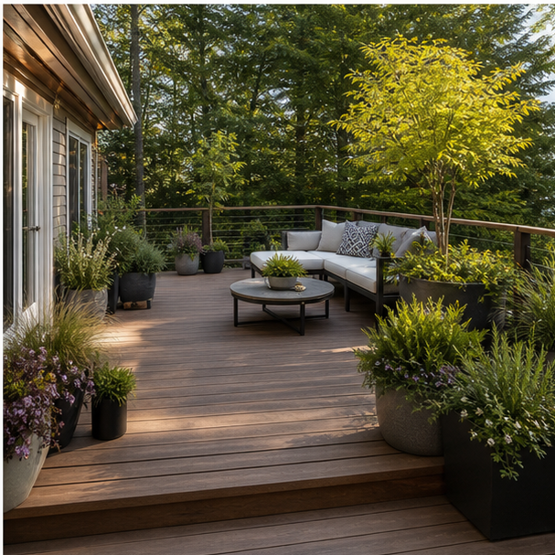 Deck Garden Ideas layout view