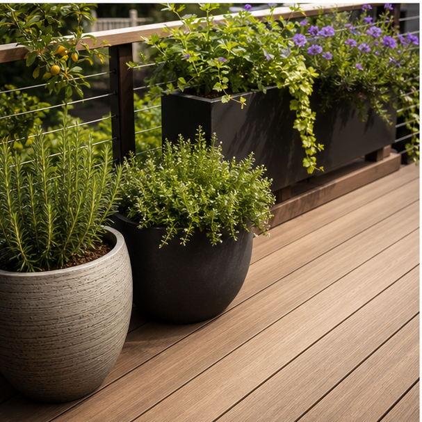 Deck Garden Ideas materials and planting