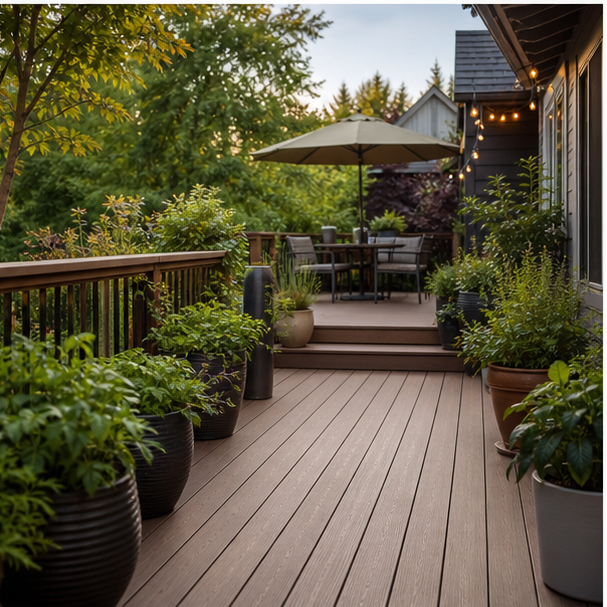 Deck Garden Ideas pathway view