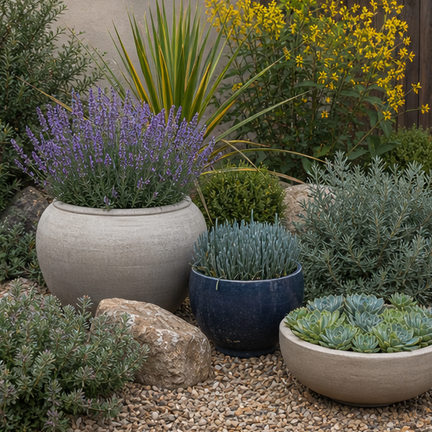 Drought Tolerant Garden Ideas container accent