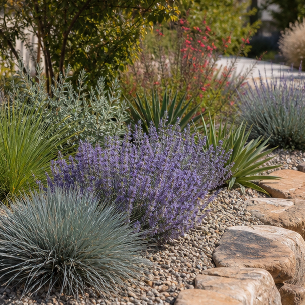 Drought Tolerant Garden Ideas planting and material detail