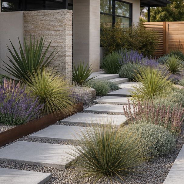 Drought Tolerant Garden Ideas modern lines