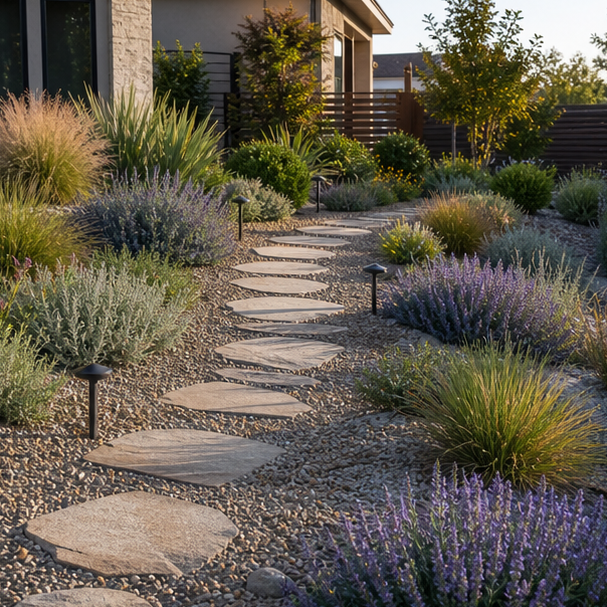 Drought Tolerant Garden Ideas pathway view
