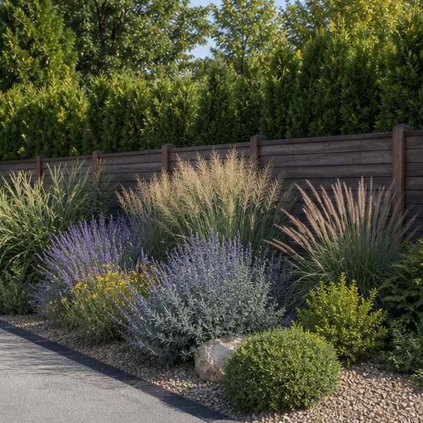 Drought Tolerant Garden Ideas privacy edge