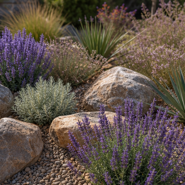 Drought Tolerant Garden Ideas stone texture
