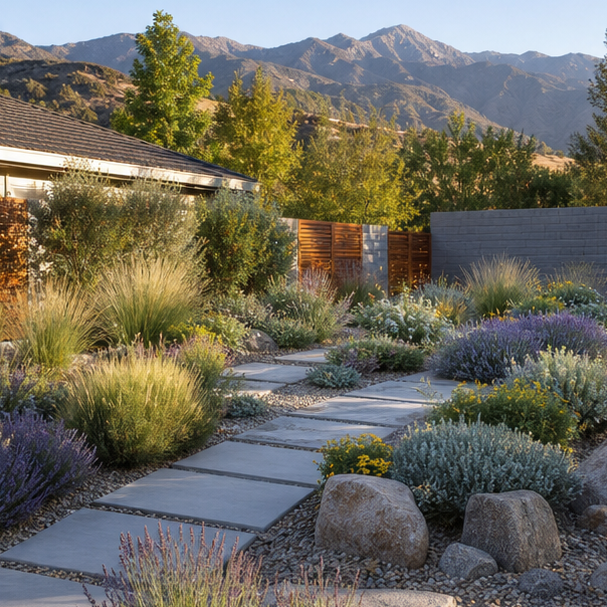 Drought Tolerant Garden Ideas wide view