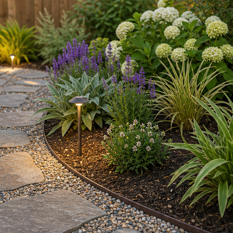 Easy Garden Ideas planting and material detail