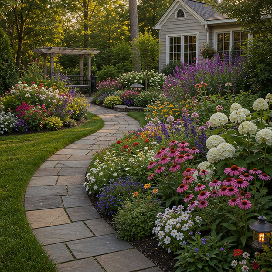 Flower Garden Ideas in a real setting