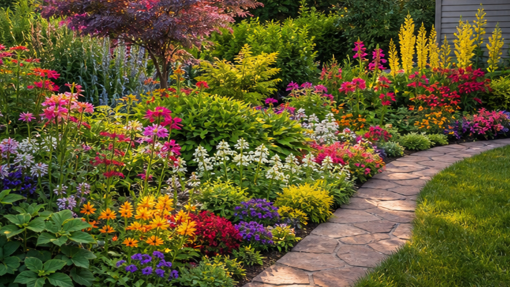 Flower Garden Ideas with seasonal color planting