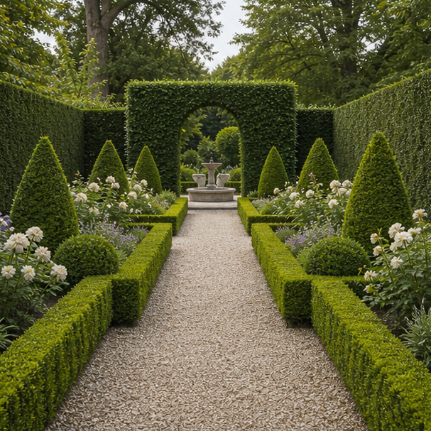Formal Garden Ideas pathway view