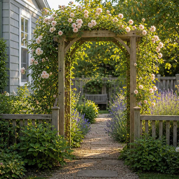 Garden Arbor Ideas yard setting