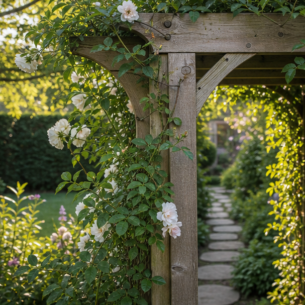 Garden Arbor Ideas planting and material detail