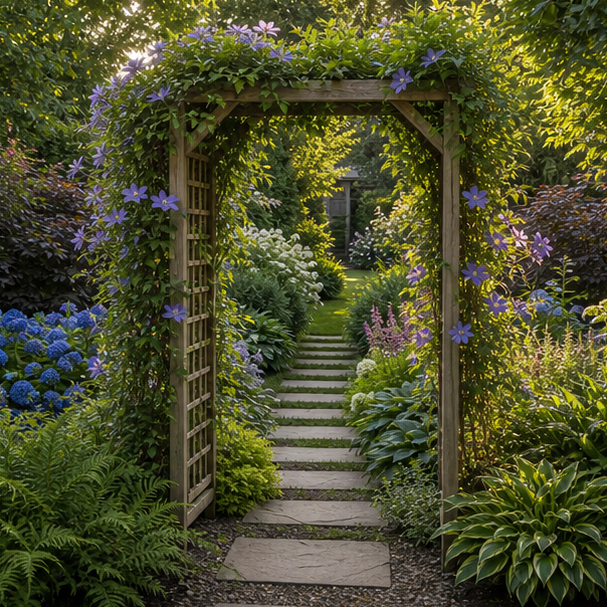Garden Arbor Ideas pathway view