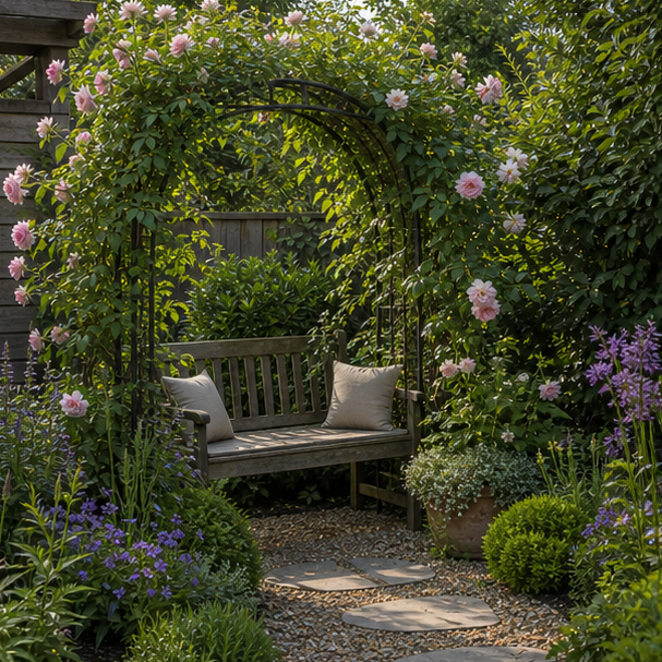 Garden Arbor Ideas seating area