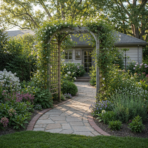 Garden Arbor Ideas wide view