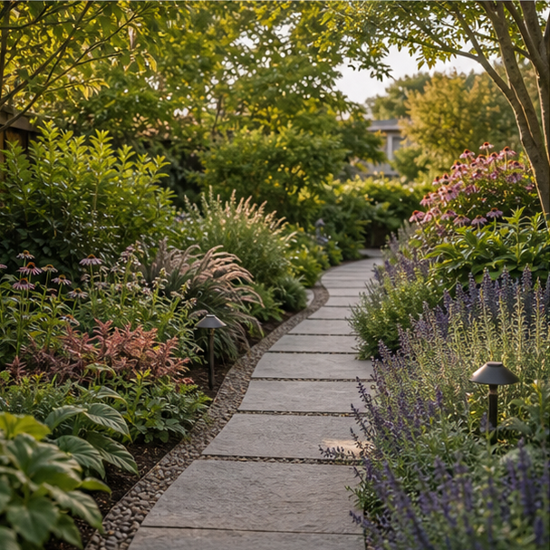 Garden Border Ideas pathway view