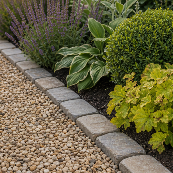 Garden Border Ideas stone texture