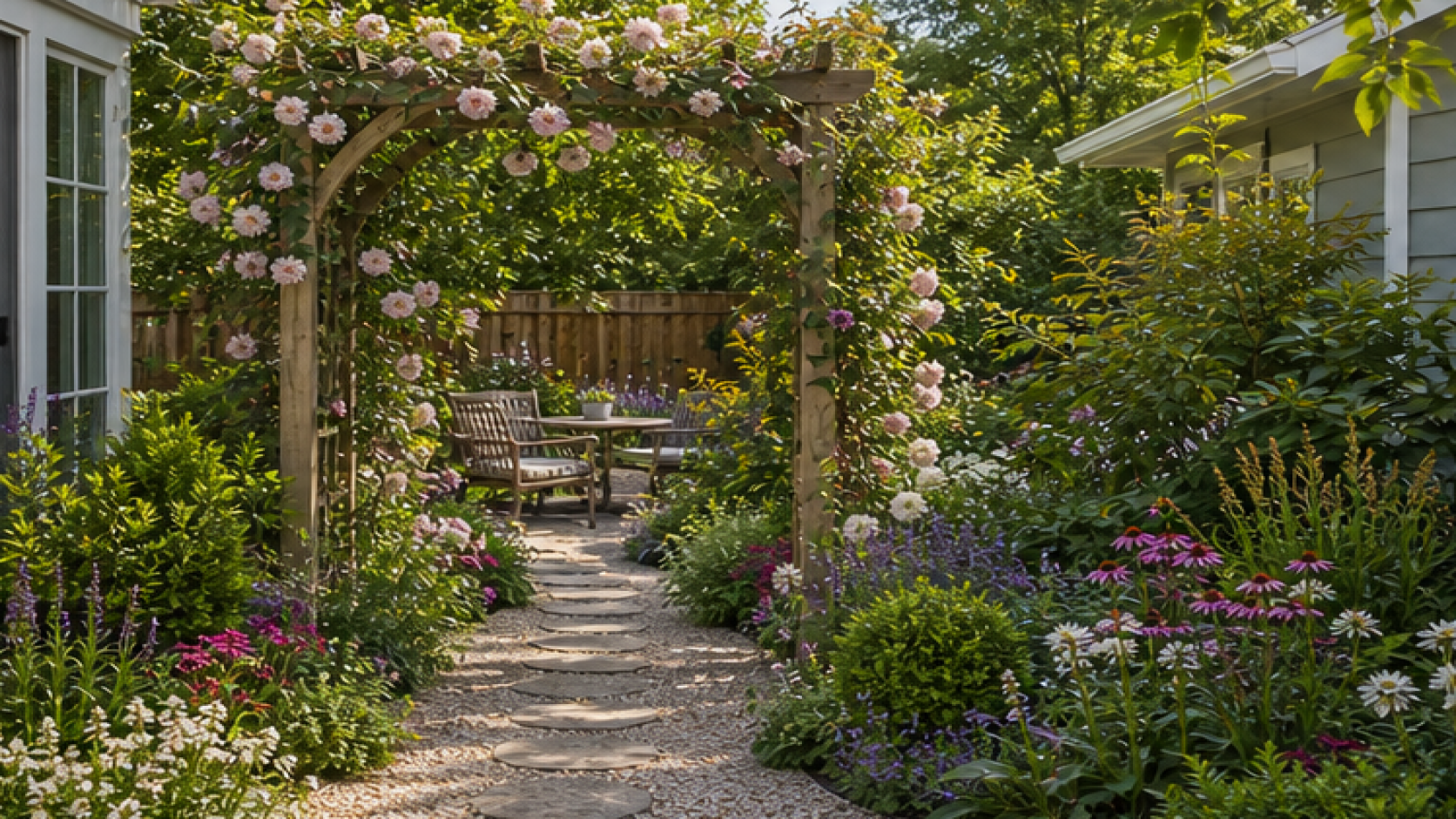Garden Design App with a trellis accent