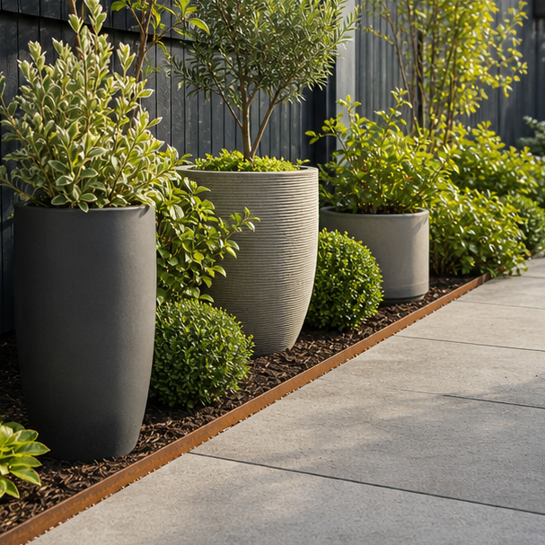 Garden Edging Ideas container accent