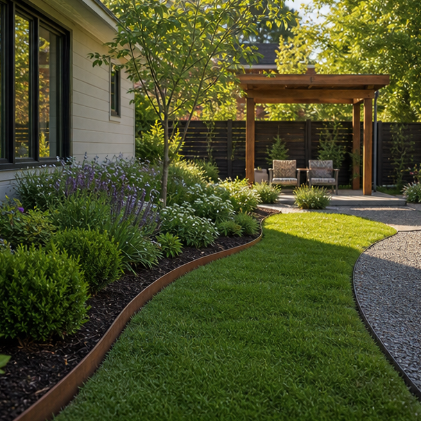 Garden Edging Ideas yard setting