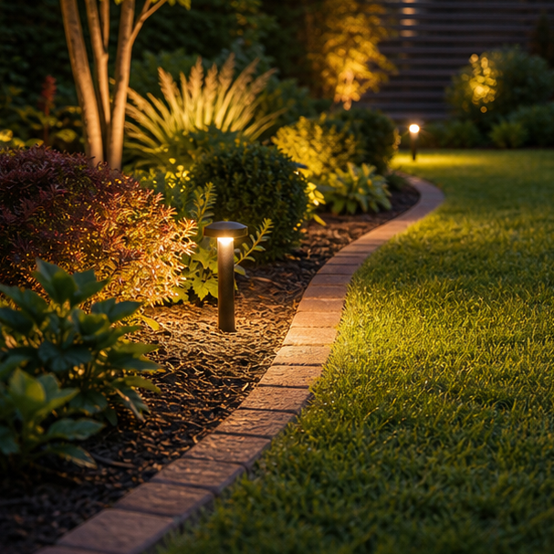 Garden Edging Ideas soft evening glow