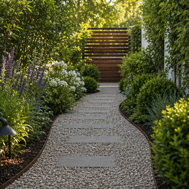 Garden Edging Ideas pathway view