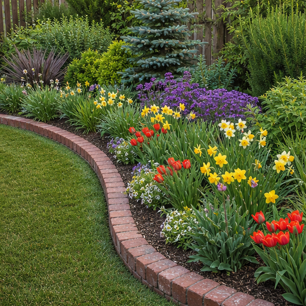 Garden Edging Ideas seasonal color