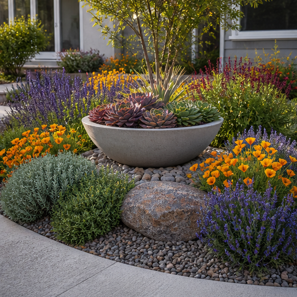 Garden Focal Point Ideas seasonal color