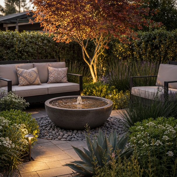Garden Focal Point Ideas seating area