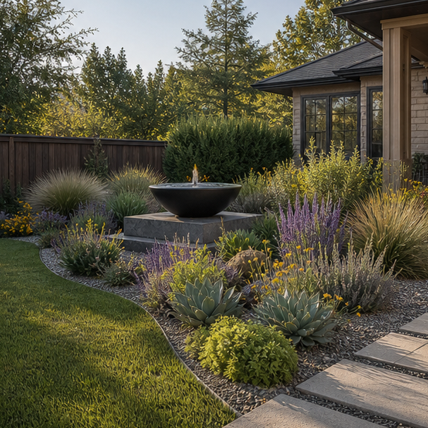 Garden Focal Point Ideas wide view