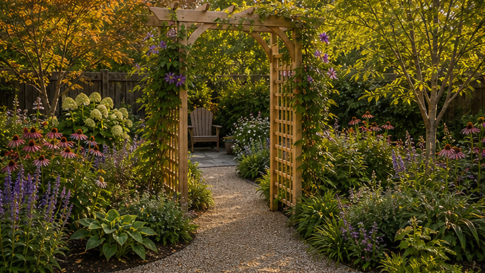 Garden Ideas with a trellis accent