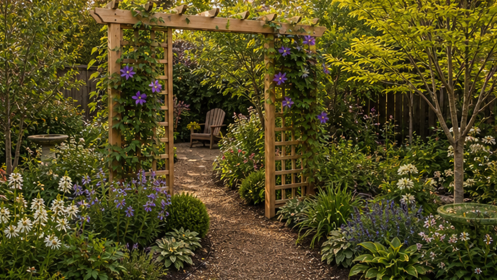 Garden Ideas with a trellis accent