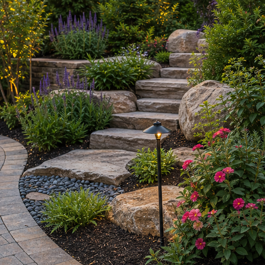 Garden Layout Ideas planting and material detail